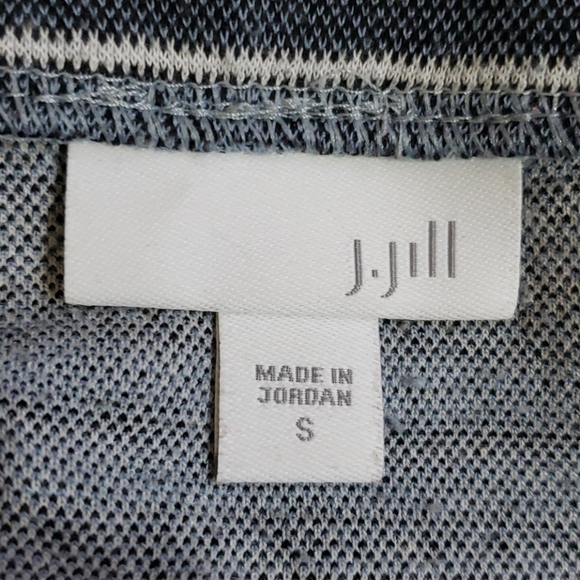 J. Jill | Blue Striped Skirt with Faux Wrap Front Size Small - Picture 5 of 7